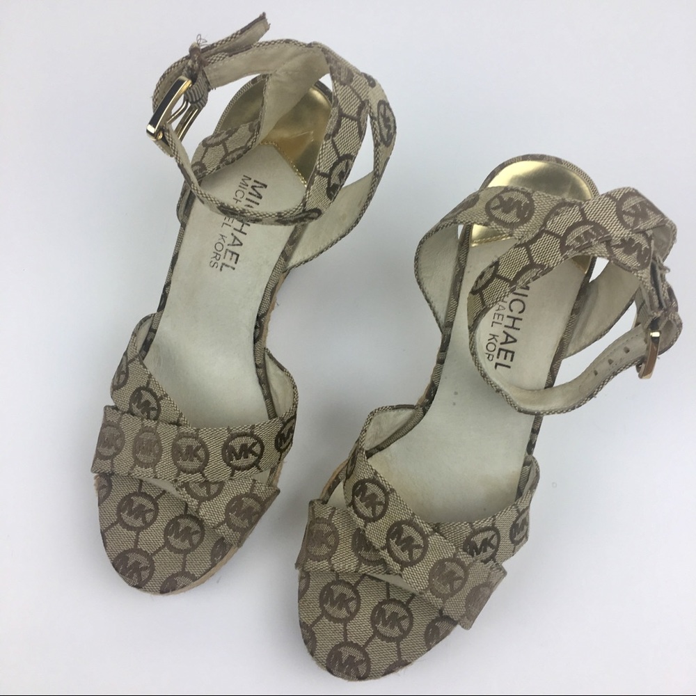 Michael Kors Logo Wedge Heels